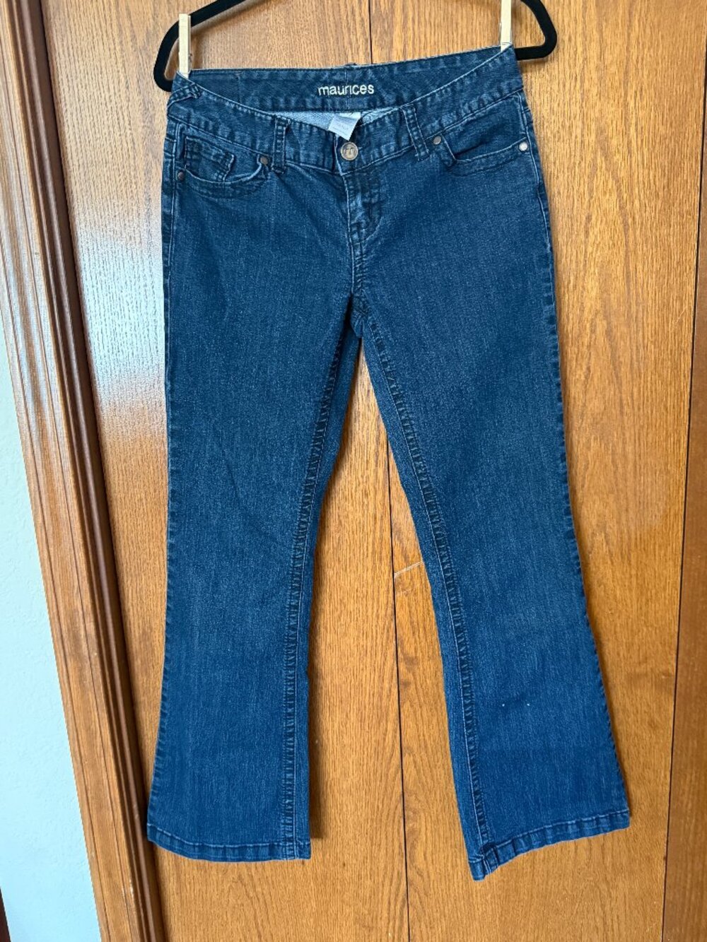 Maurices Women's Bootcut Jeans Size 7/8R Dark Wash Denim Western Cowgirl